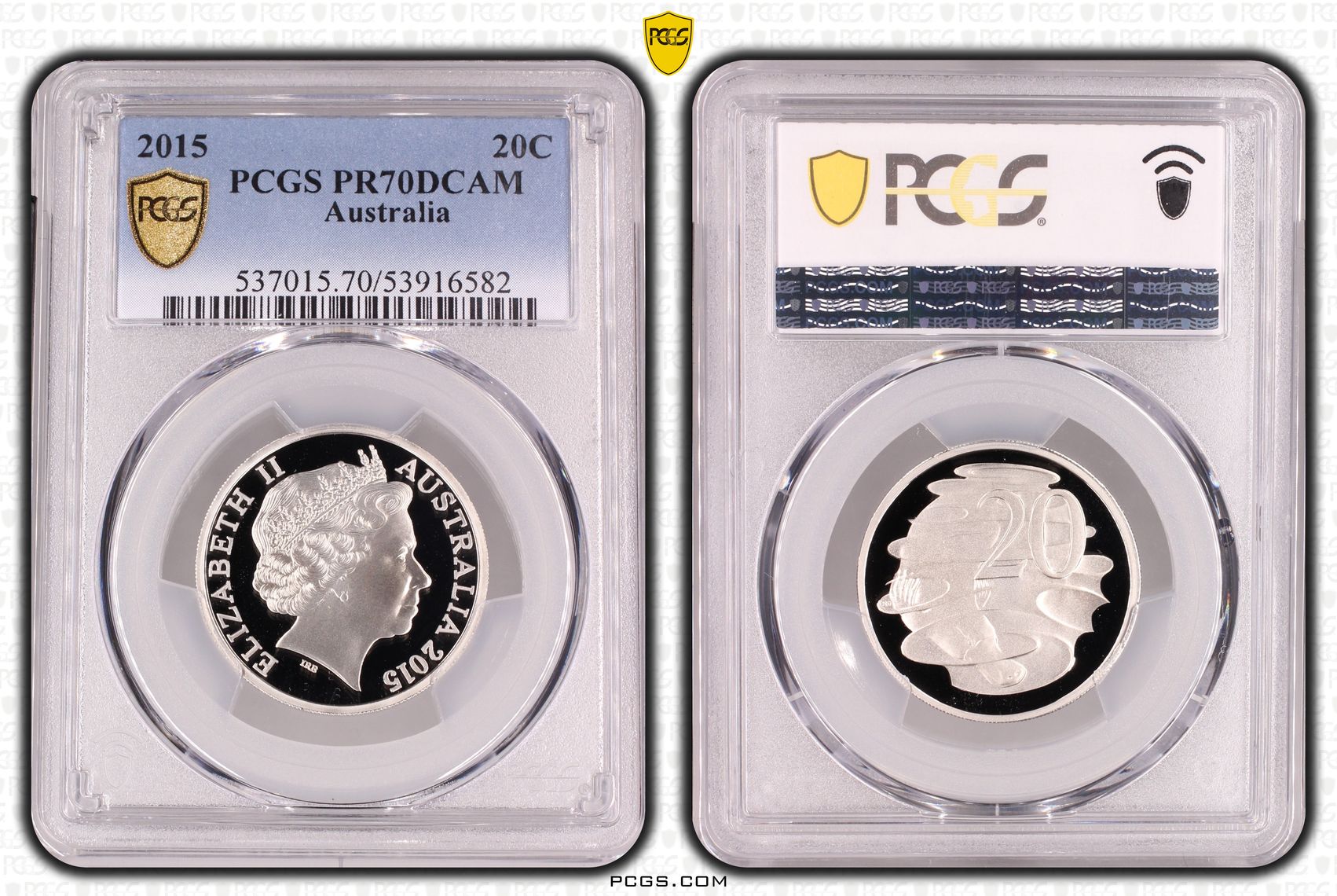 Twenty Cent, 2015, PR70DCAM