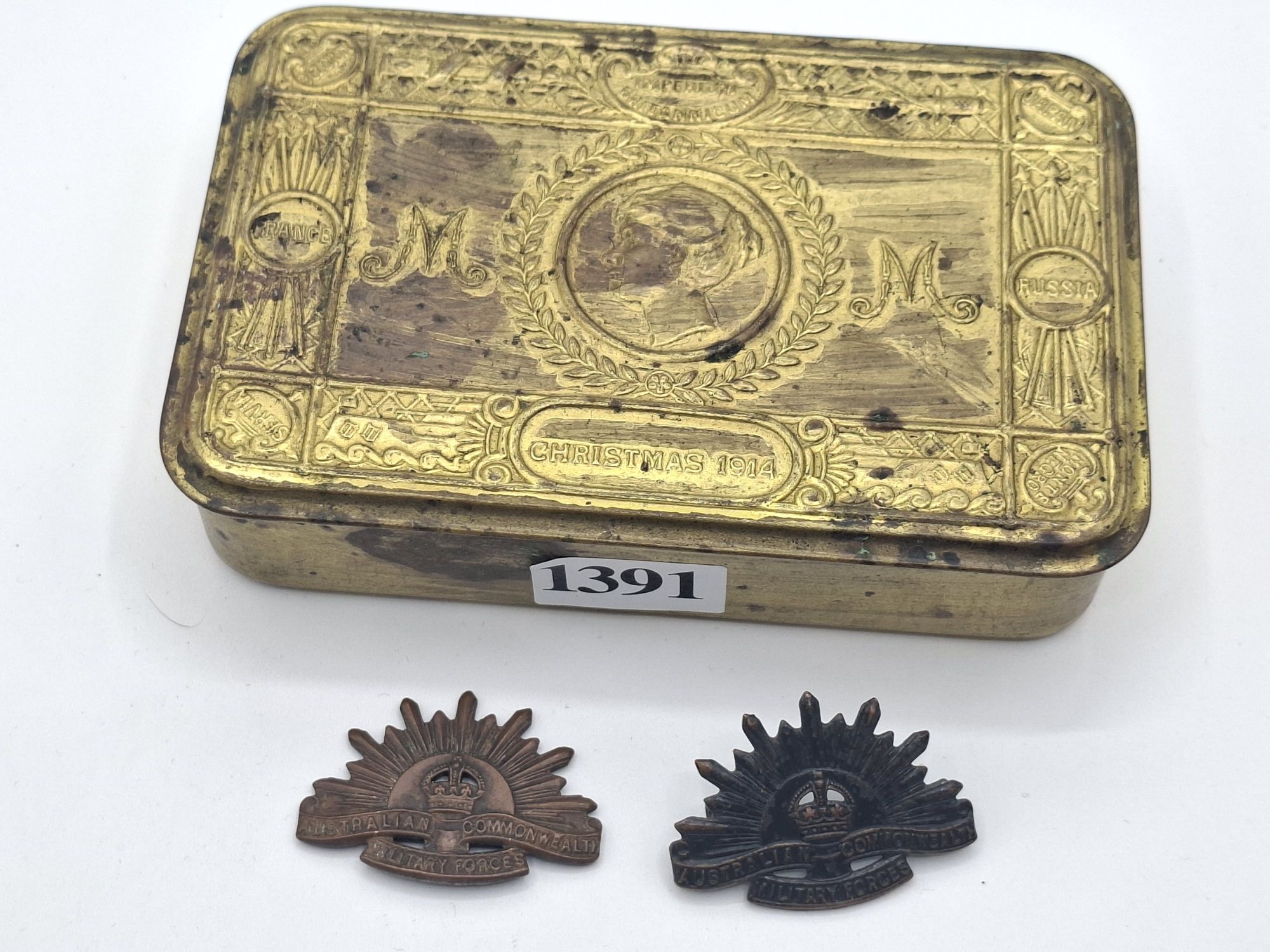 1391 · WWI PRINCESS MARY GIFT TO THE TROOPS TIN