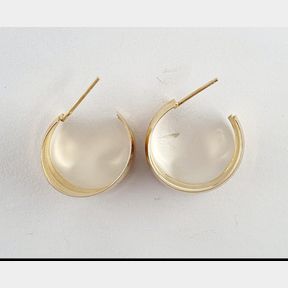 9CT GOLD PLATED STERLING SILVER HUGGIE EARRINGS - 51929/10108
