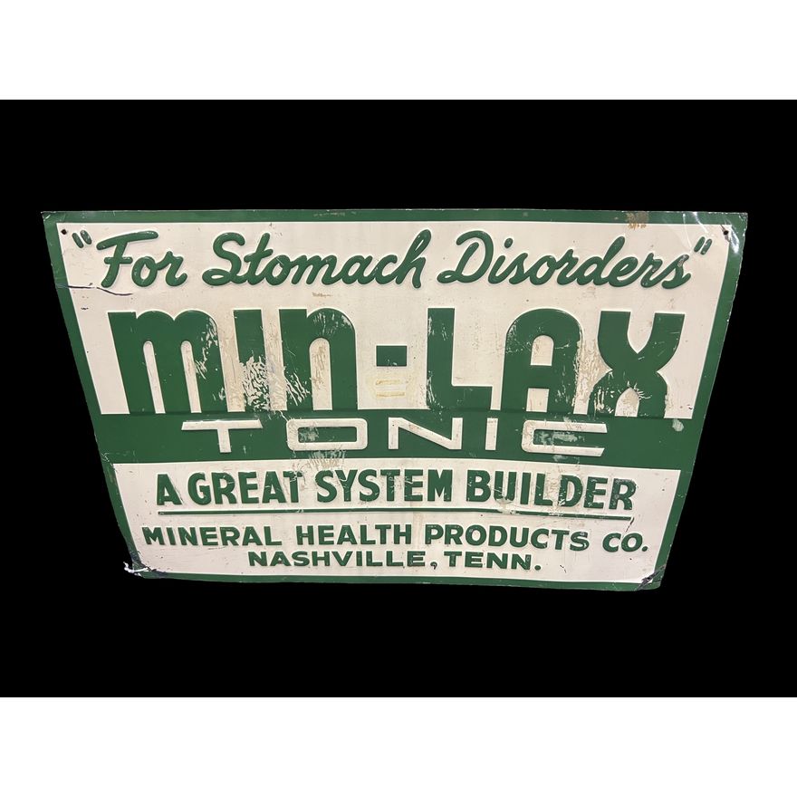 Minlax Tonic For Stomach Disorders Tin Metal Sign