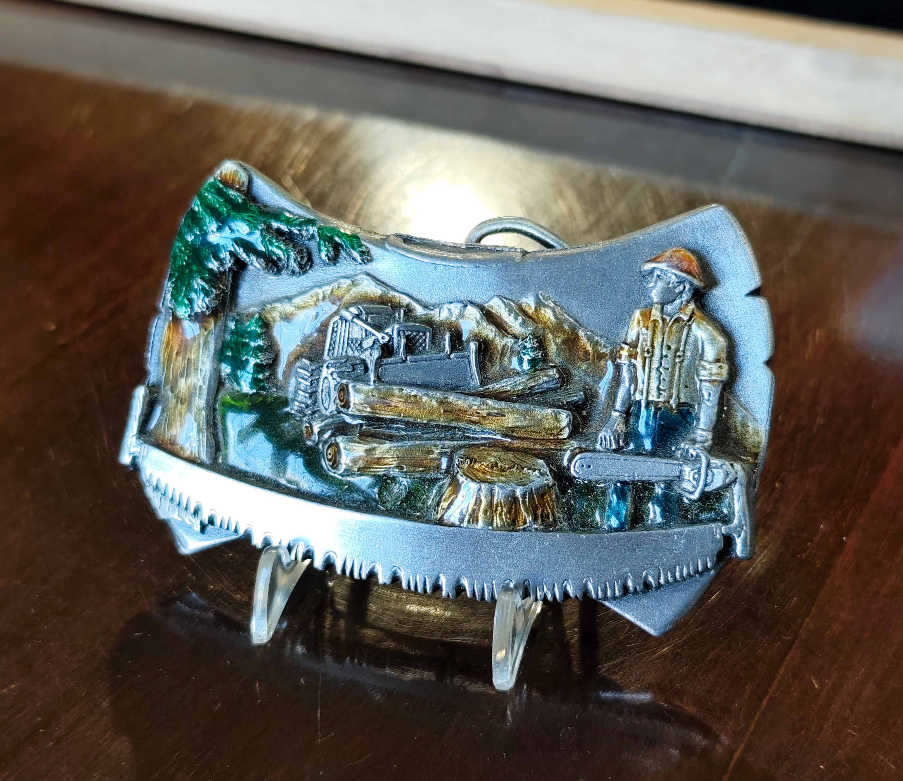 1981 USA Logger Belt Buckle — sold at auction in New Zealand for $55