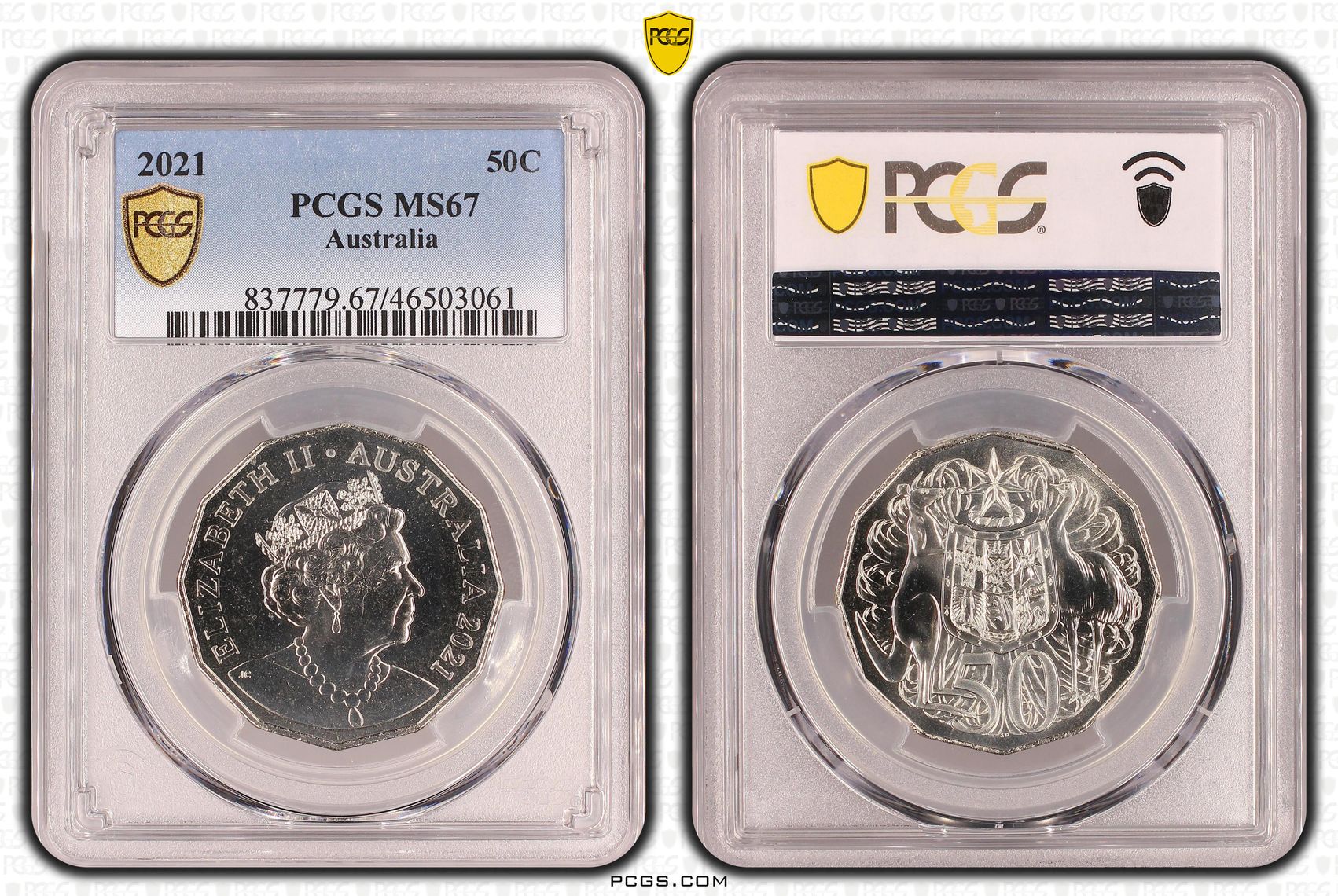 Fifty Cent, 2021, PCGS MS67