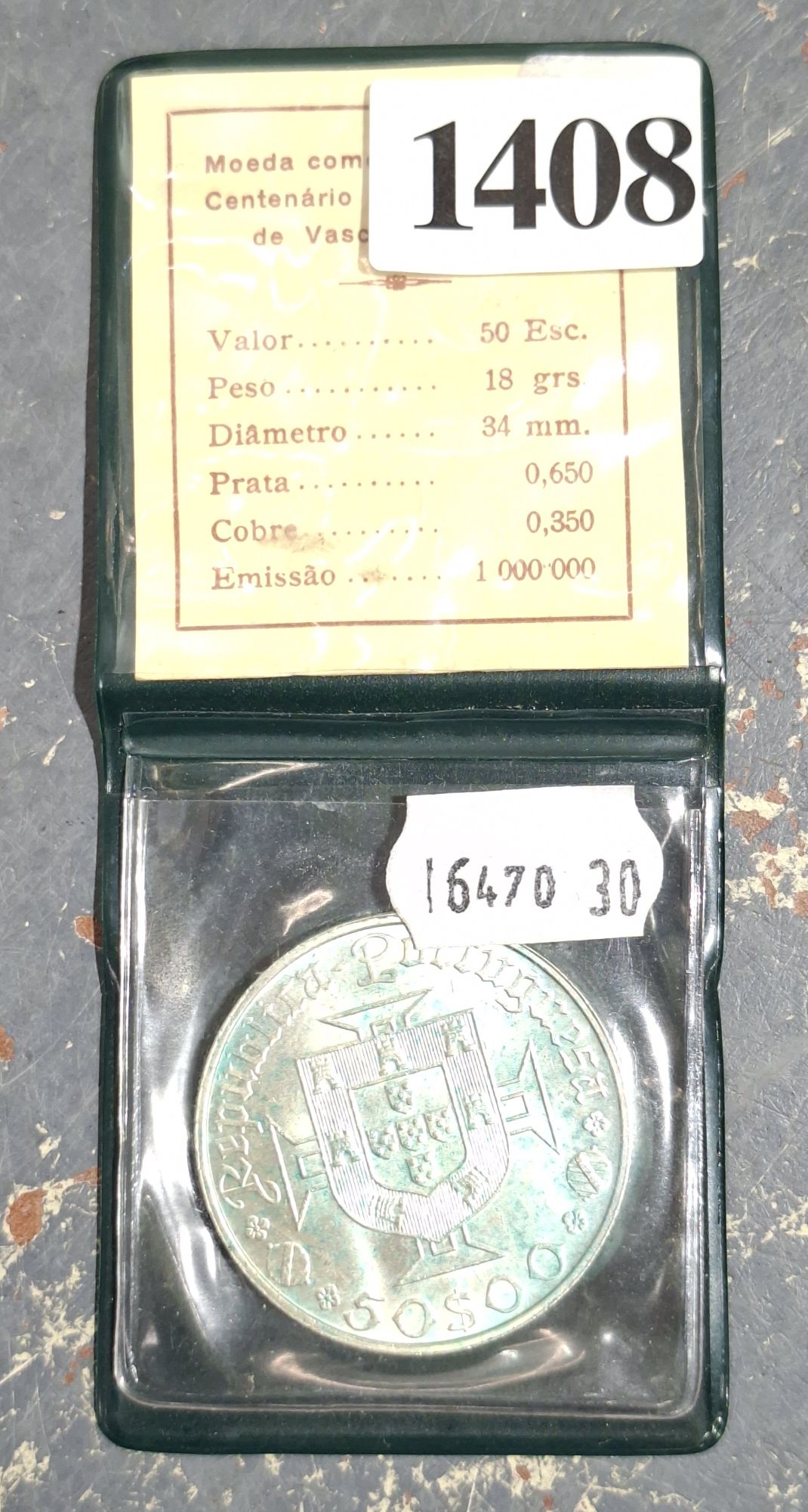 1408 · PORTUGUESE SILVER COMMEMORATIVE COIN