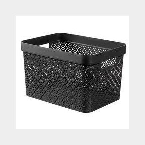 Curver By Keter Terrazzo 17L Storage Basket - Black - 36cm x 27cm x 22cm | DR 51663/9129 B4 (S4)