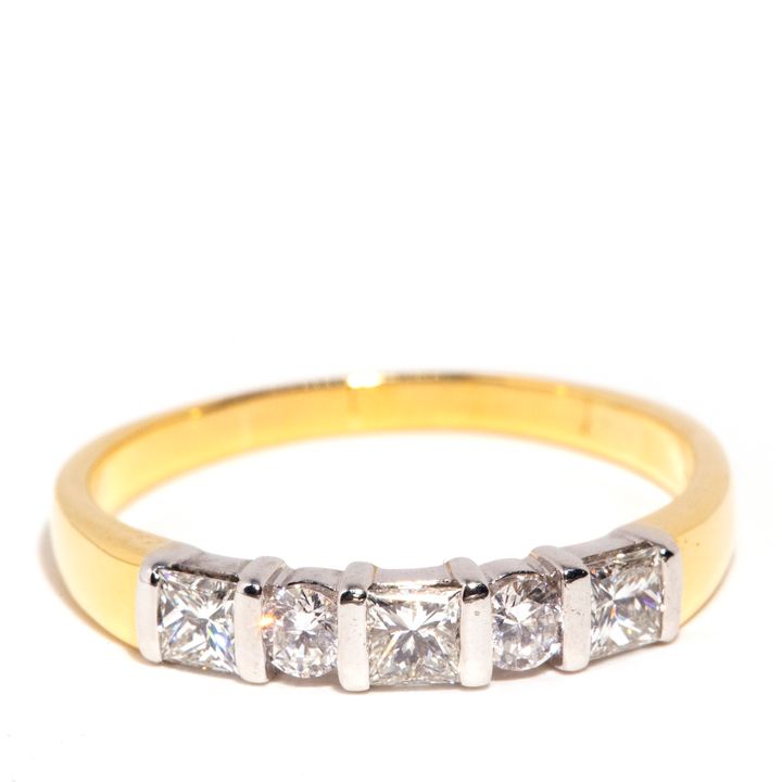 0.80 Carat Princess Cut Diamond Ring,