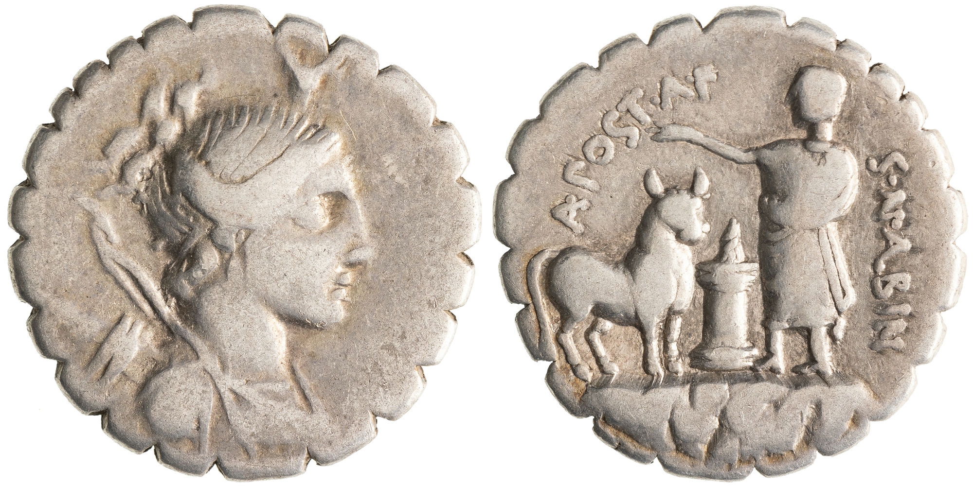 Postumia, Denarius, 81 BC, VF