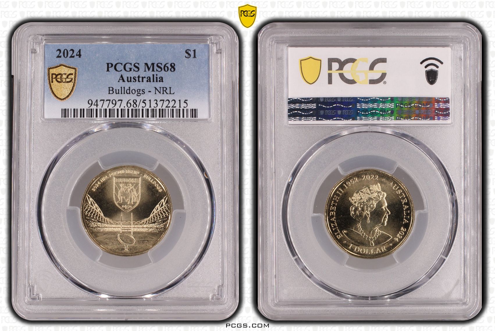 Bulldogs - NRL, POP 2/0, One Dollar, 2024, PCGS MS68