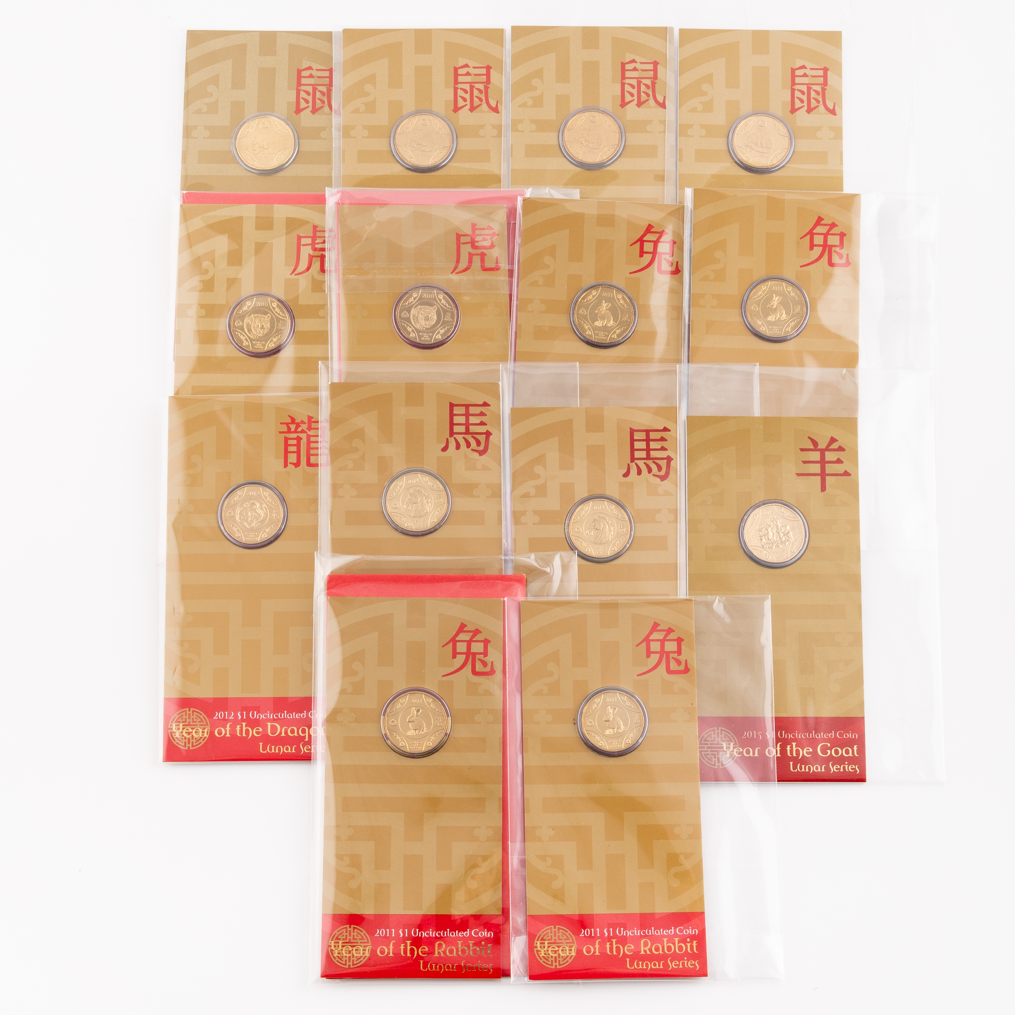 63 · Elizabeth II, RAM - Lunar Series, One Dollar, 2008 -2015,  UNC