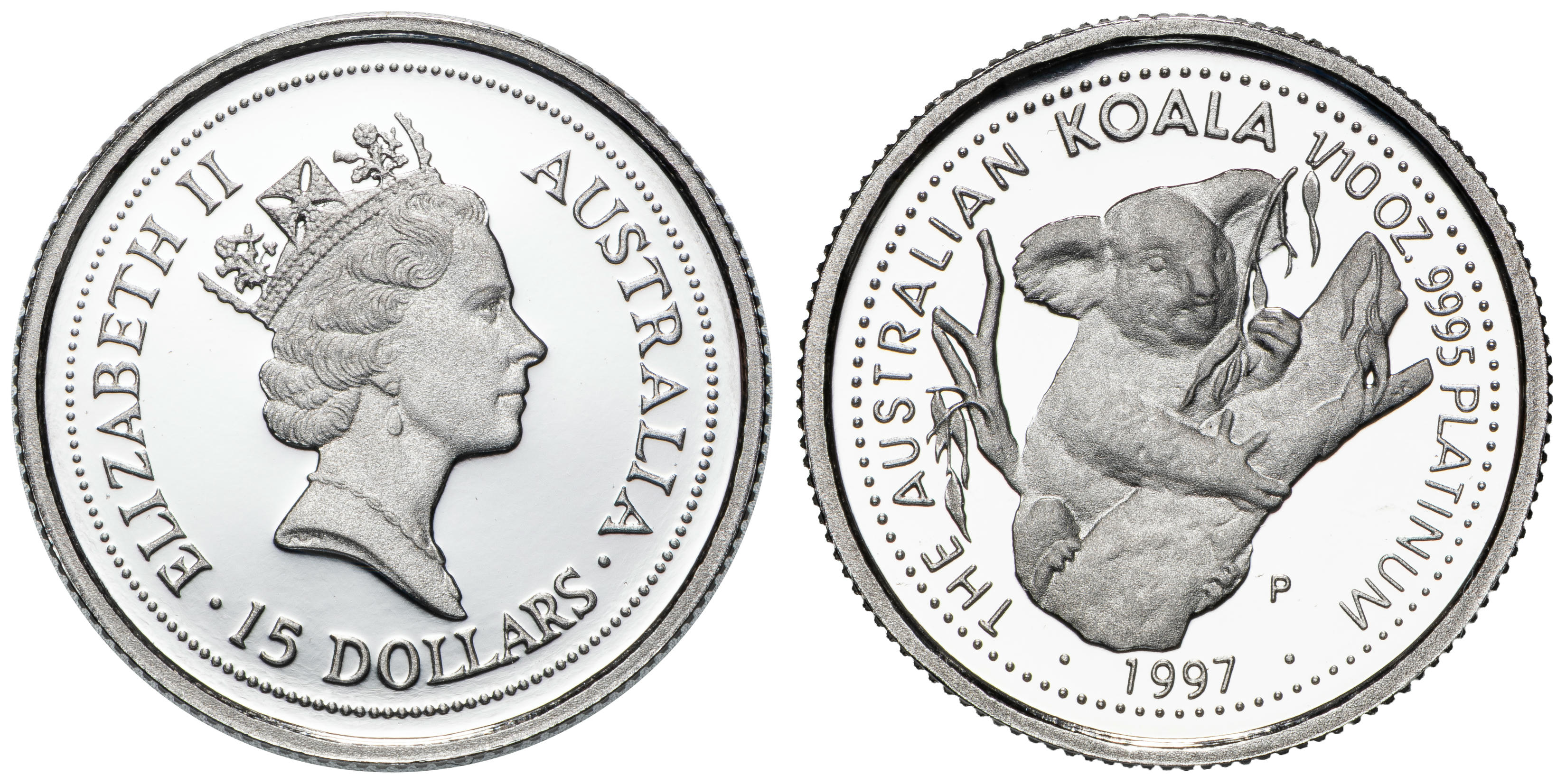 Elizabeth II, Perth Mint - Koala, Fifteen Dollars, 1997-P, FDC