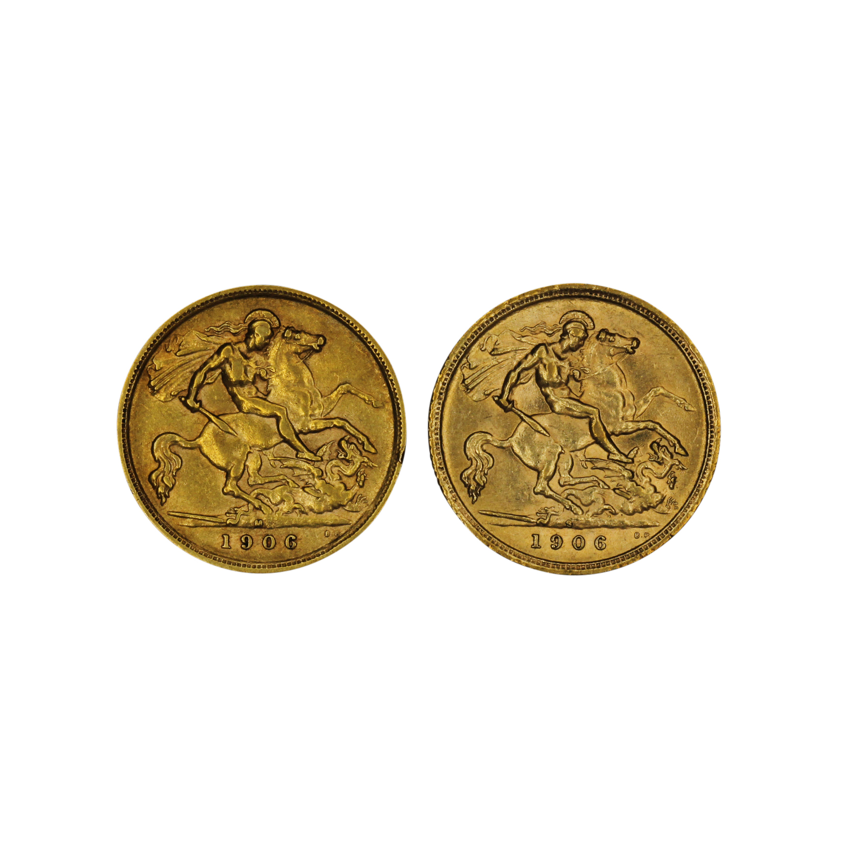 1224. · Group, Edward VII, Half Sovereign, VF