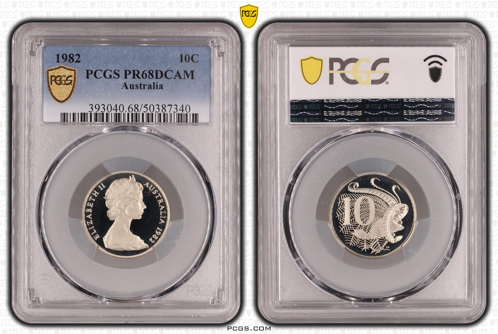 Ten Cent, 1982, Pcgs Pr68dcam