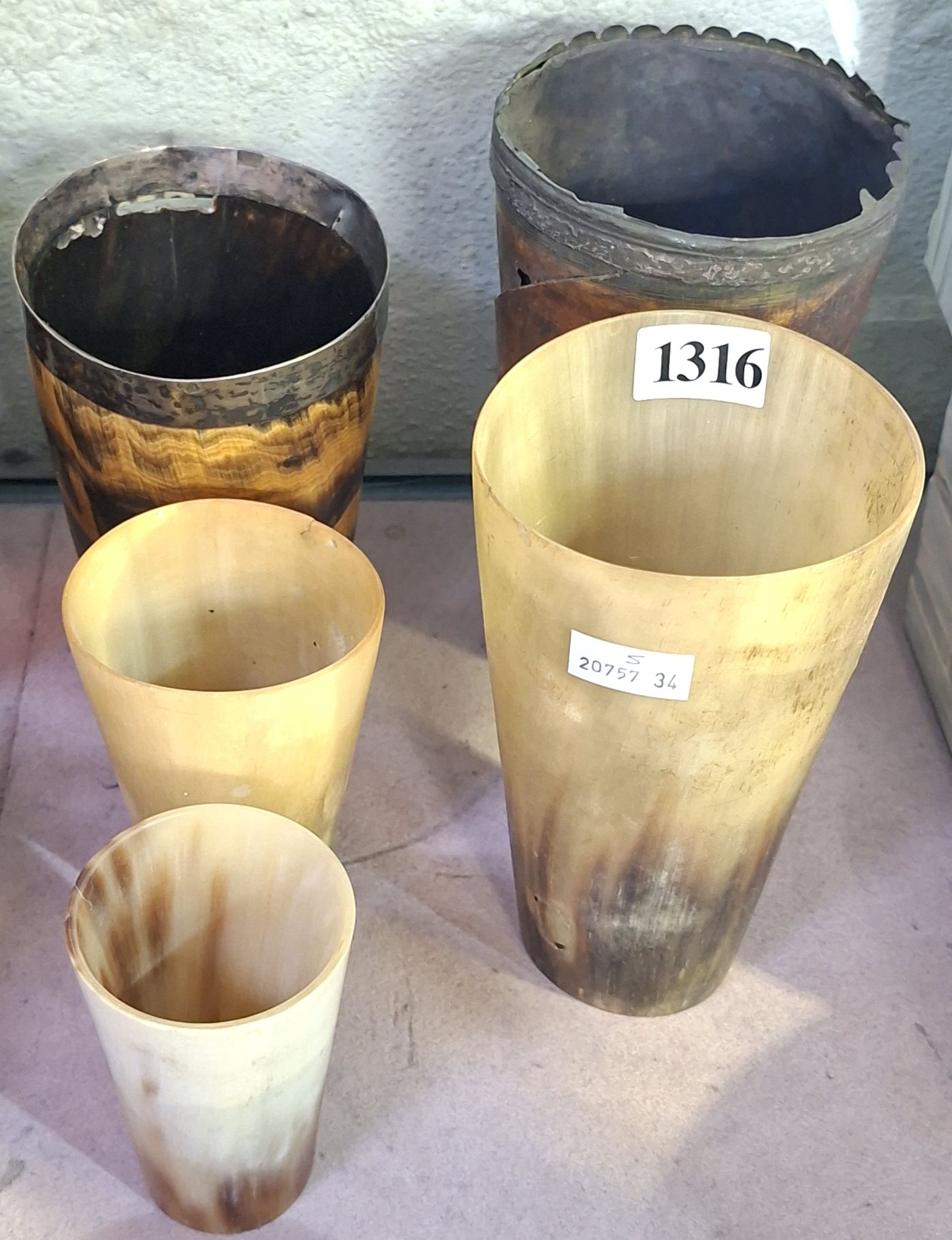 HORN DRINKING TUMBLERS