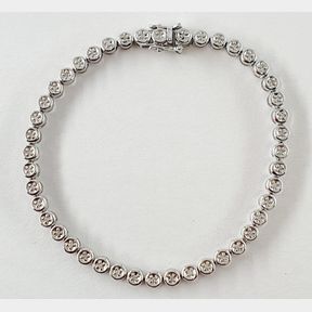 9CTWHITE GOLD BRACELETWITH 0.250CT DIAMONDS - 51929/3462