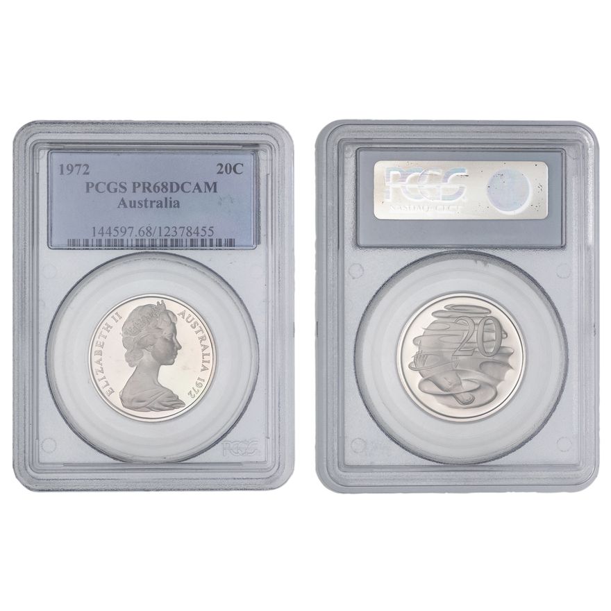 Elizabeth II, Twenty Cent, 1972, PCGS PR68DCAM