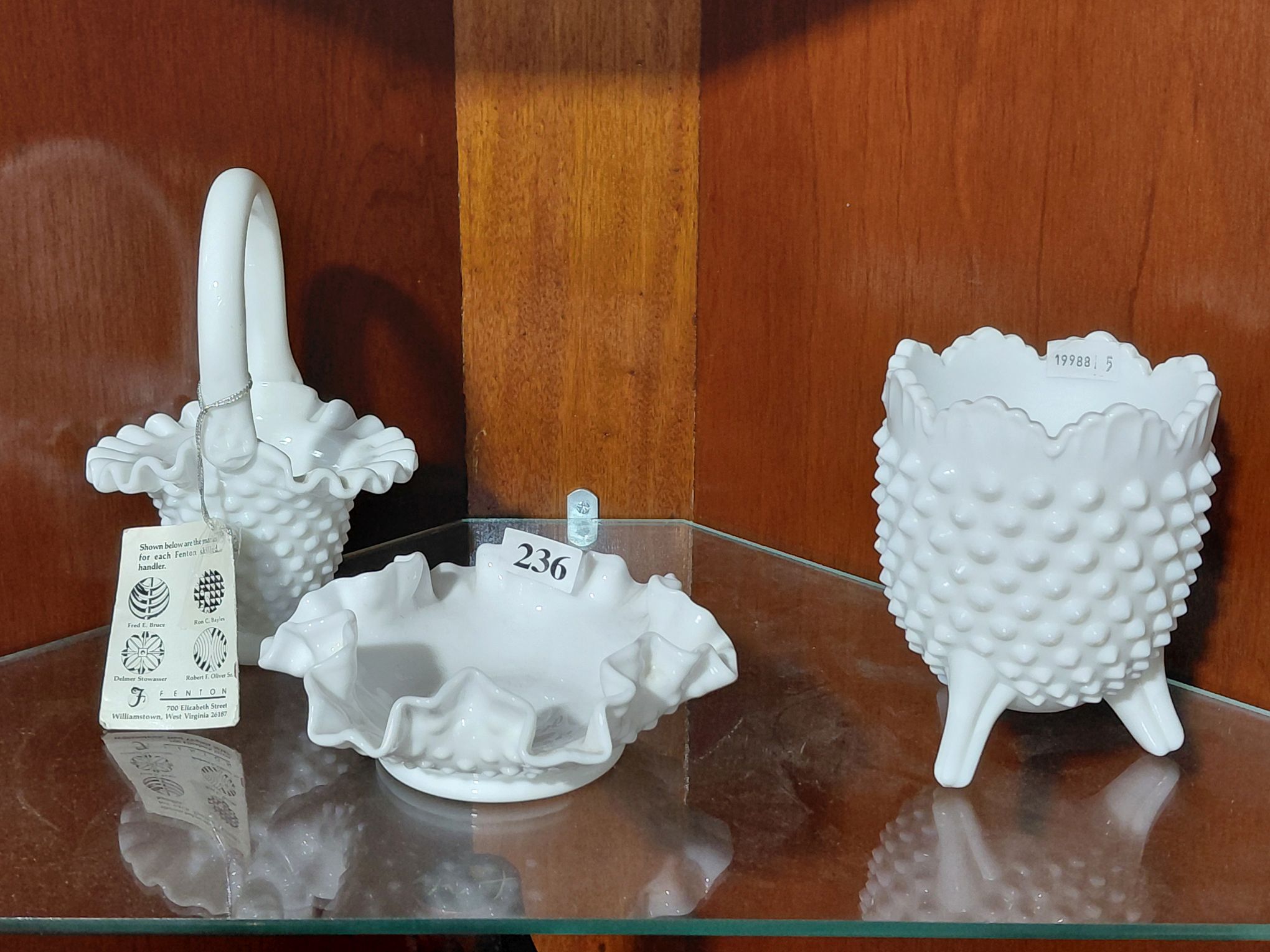 236 · FENTON MILK GLASS