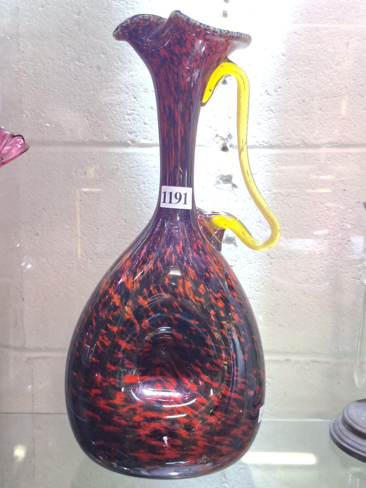 1191 · ART GLASS PITCHER