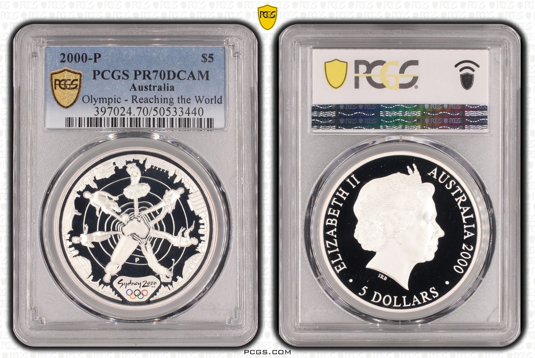 Olympic - Reaching the World POP 6/0, Five Dollar, 2000-P, PCGS PR70DCAM