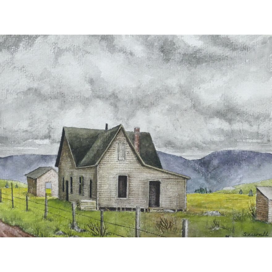 Edward Sewall ''Rural Scene'' 1930's Watercolor