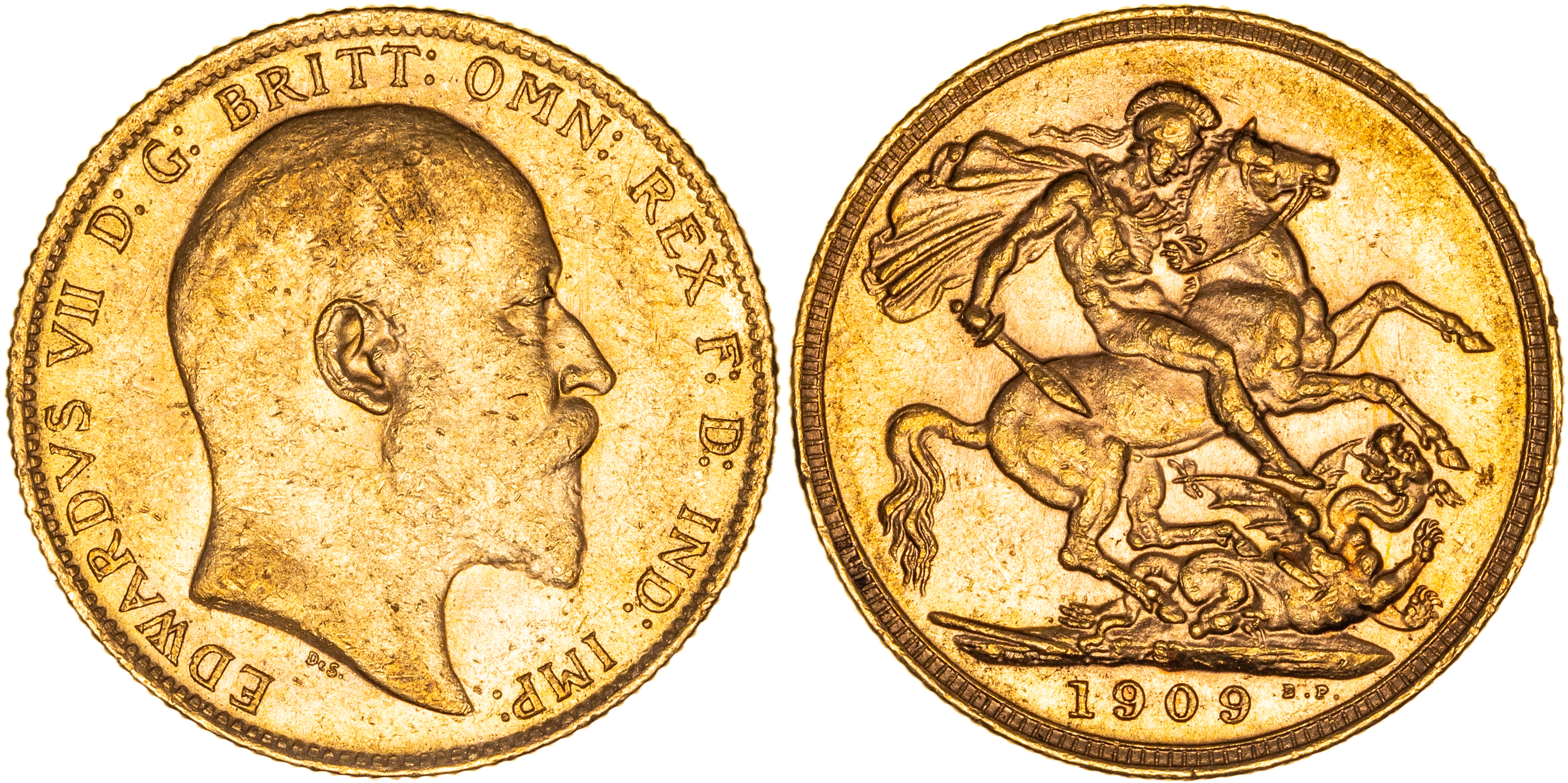 Edward VII, Sovereign, 1909-S, UNC