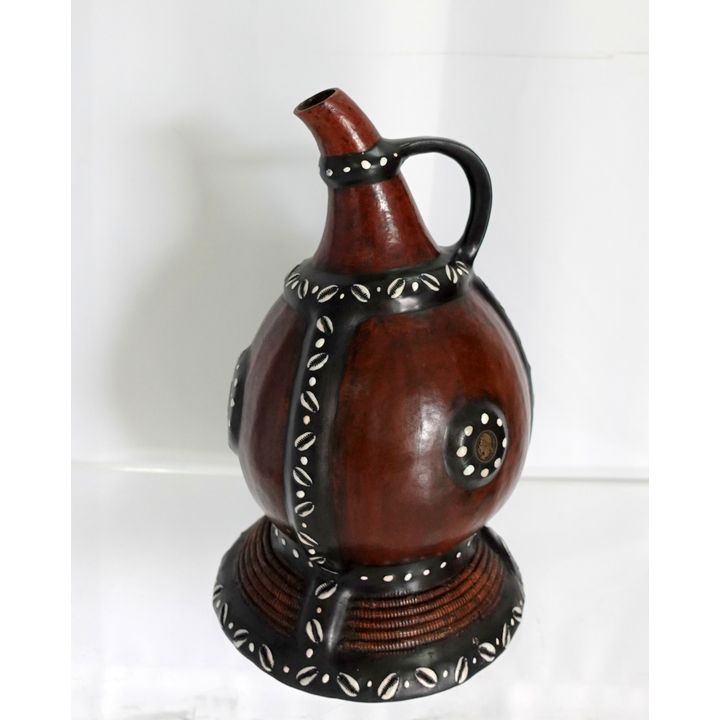 SHELL INLAID CALABASH
