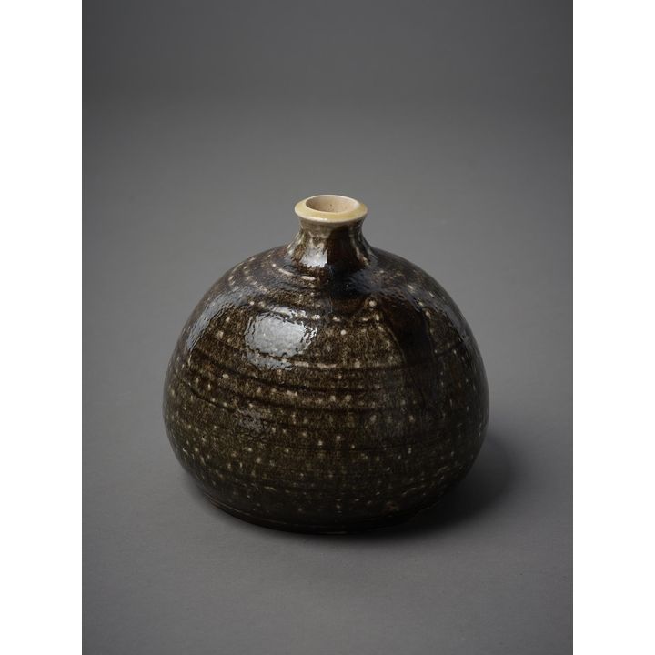 Len Castle - A good and early Crum Brickworks salt glaze bottle vase