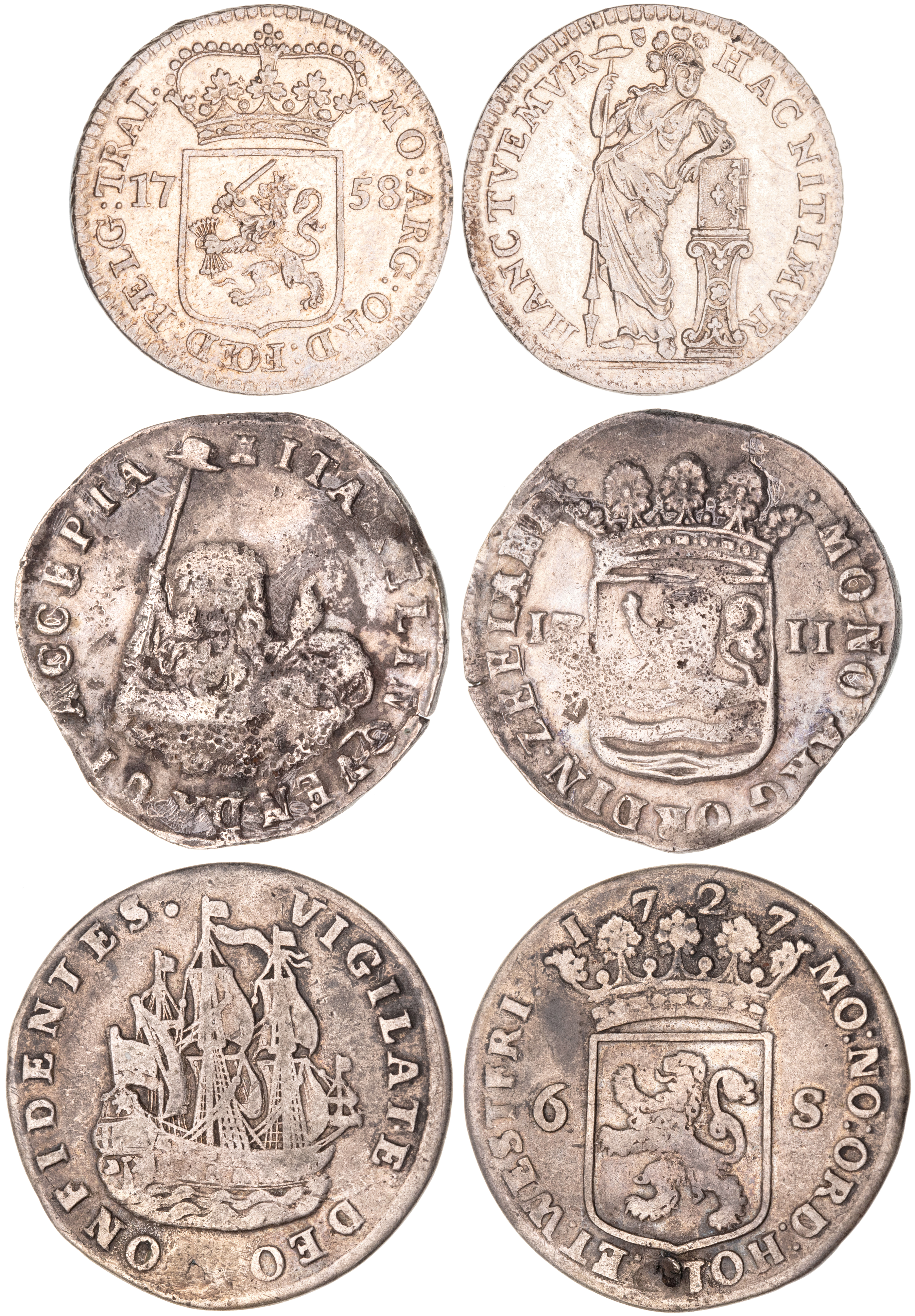 Netherlands, Gulden, 1711 - 1758, VG - EF
