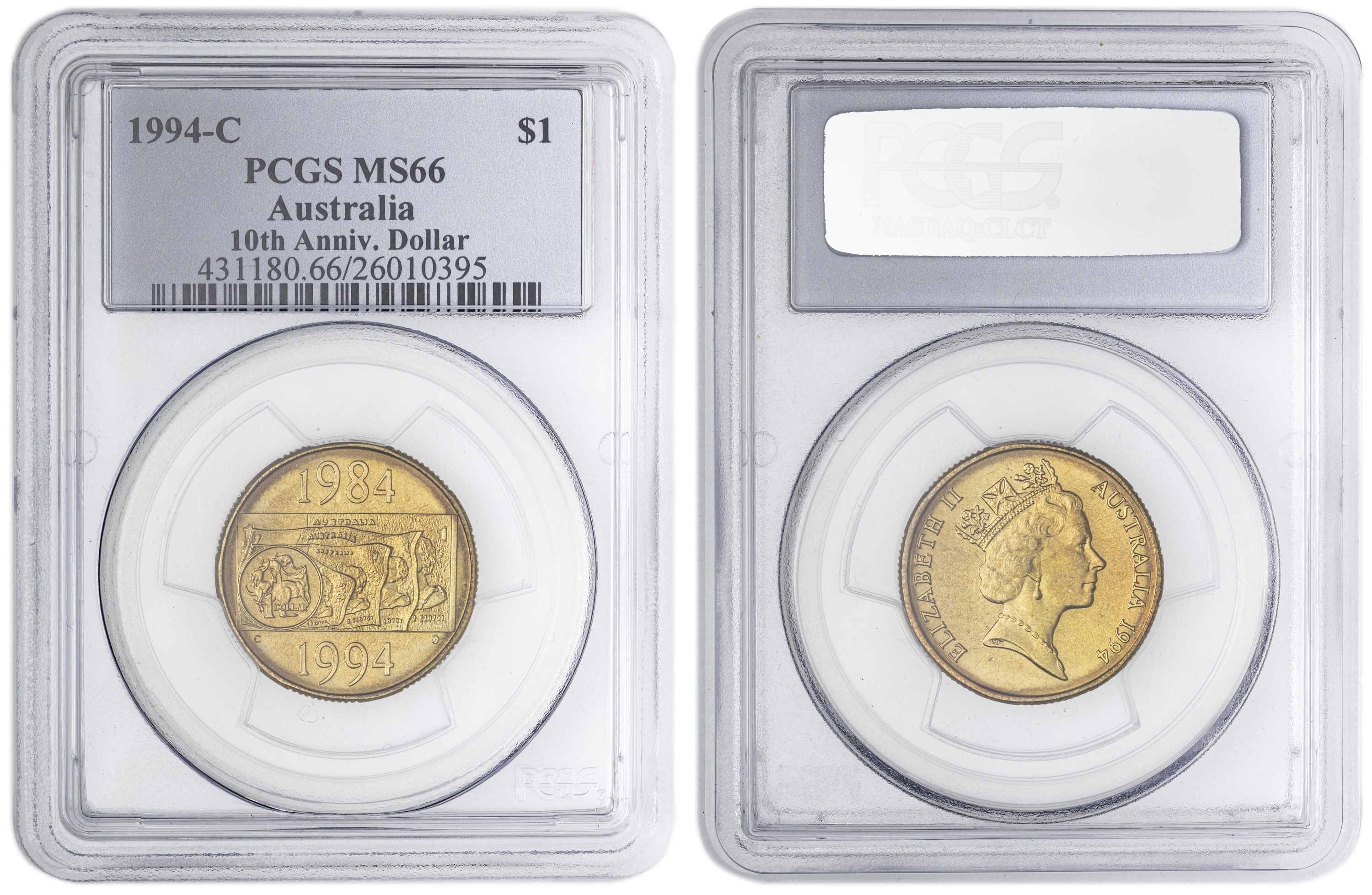 10th Anniv. Dollar , One Dollar, 1994-C, PCGS MS66