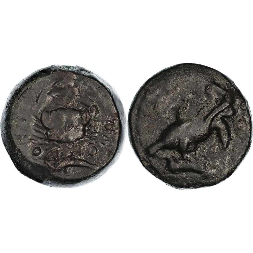 Sicily, Akragas, Æ Hemiltron, 420-406 BC,  nVF