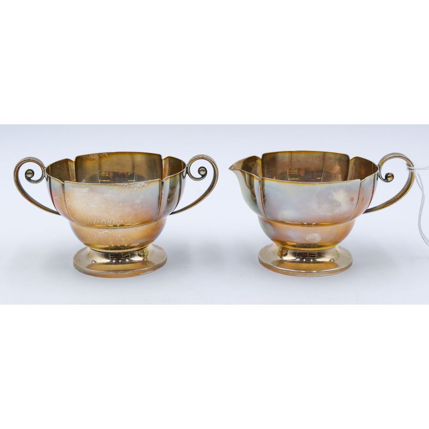 Pair Randahl Sterling Sugar and Creamer 5'' - 264 Grams TW