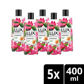 Lux Botanicals Lotus and Honey Moisturizing Body Wash 5x400ml |