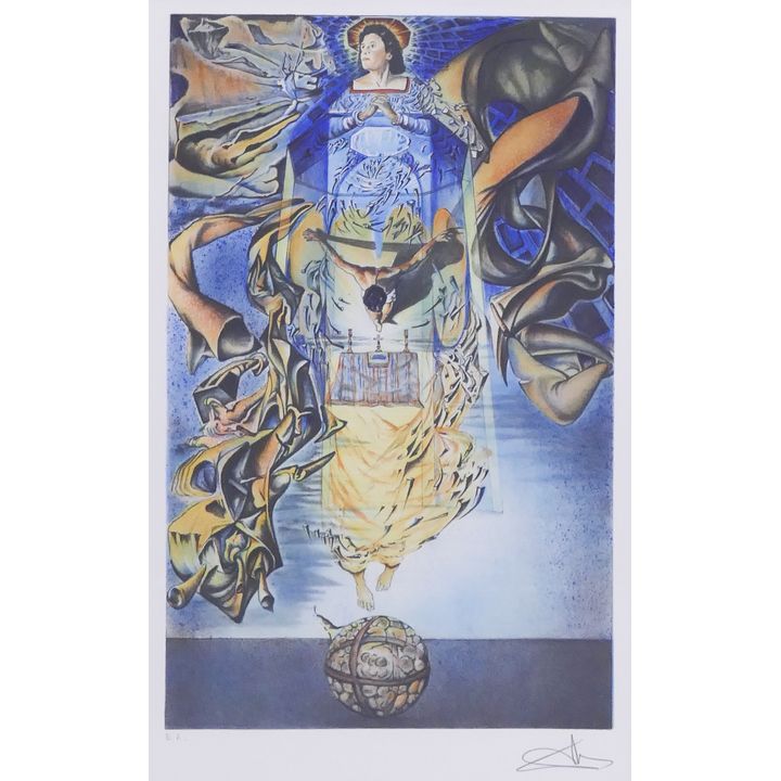 After Salvador Dali 'Assumpta Corpuscularia' Lithograph. Edition E.A.. Gallery Framed with triple matting and ornate gilt frame.