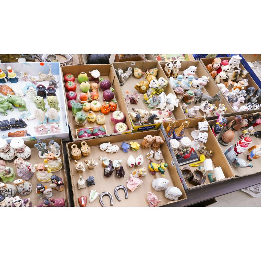 9 Boxes Figural Salt & Pepper Collection