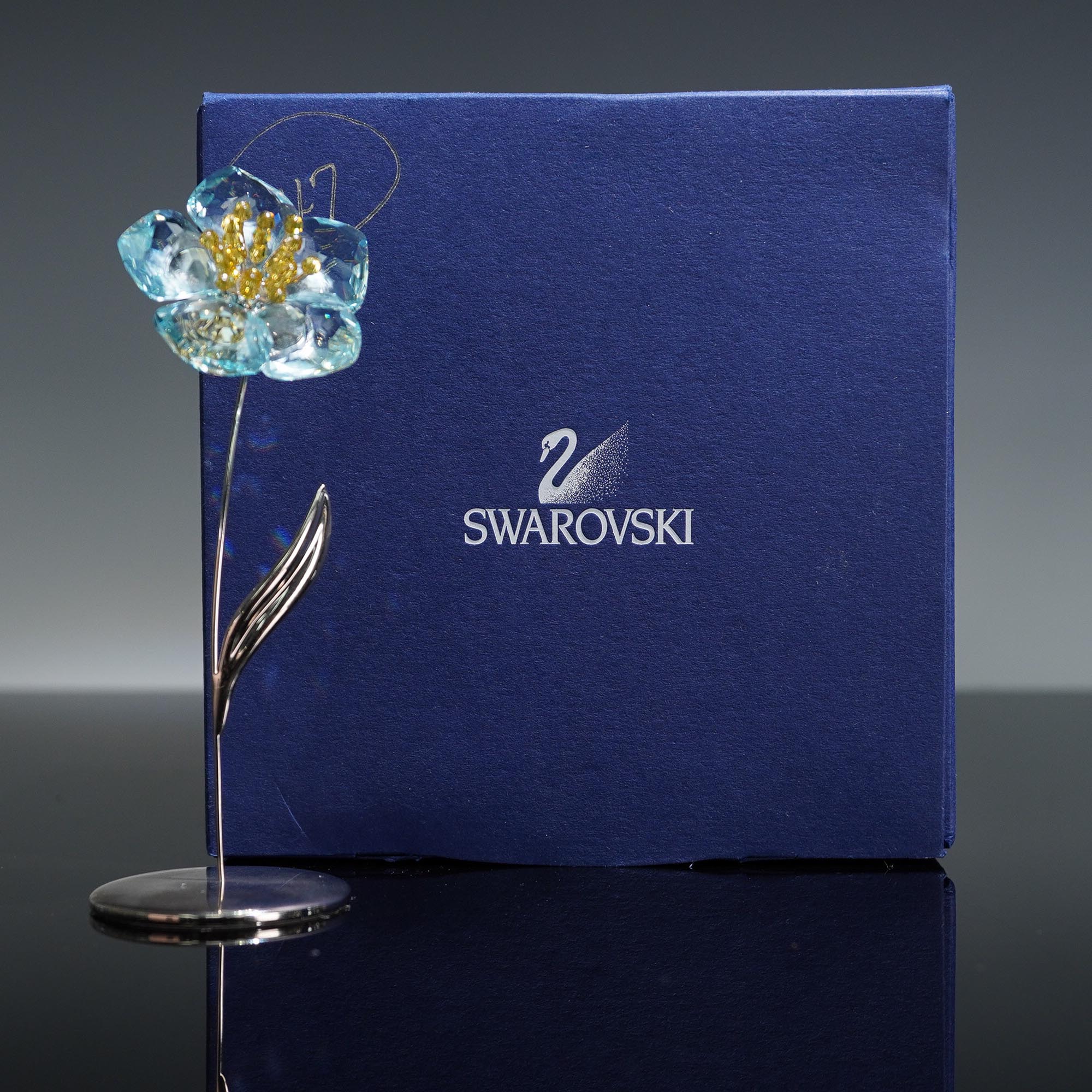 レア希少品　クリスタルダイス Swarovski Crystal Paradise Flower Figurine, Daeni Light Topaz