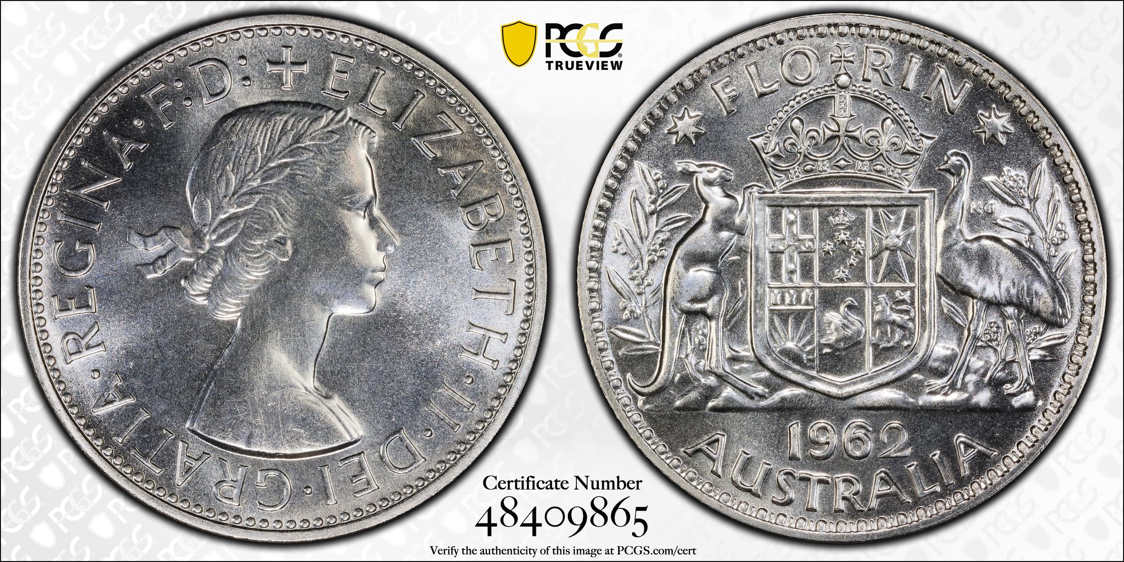 Florin, 1962(m), PCGS PR64