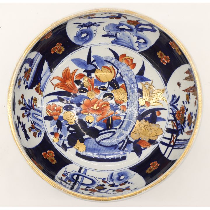 Japanese Gilt Imari Large Porcelain Bowl