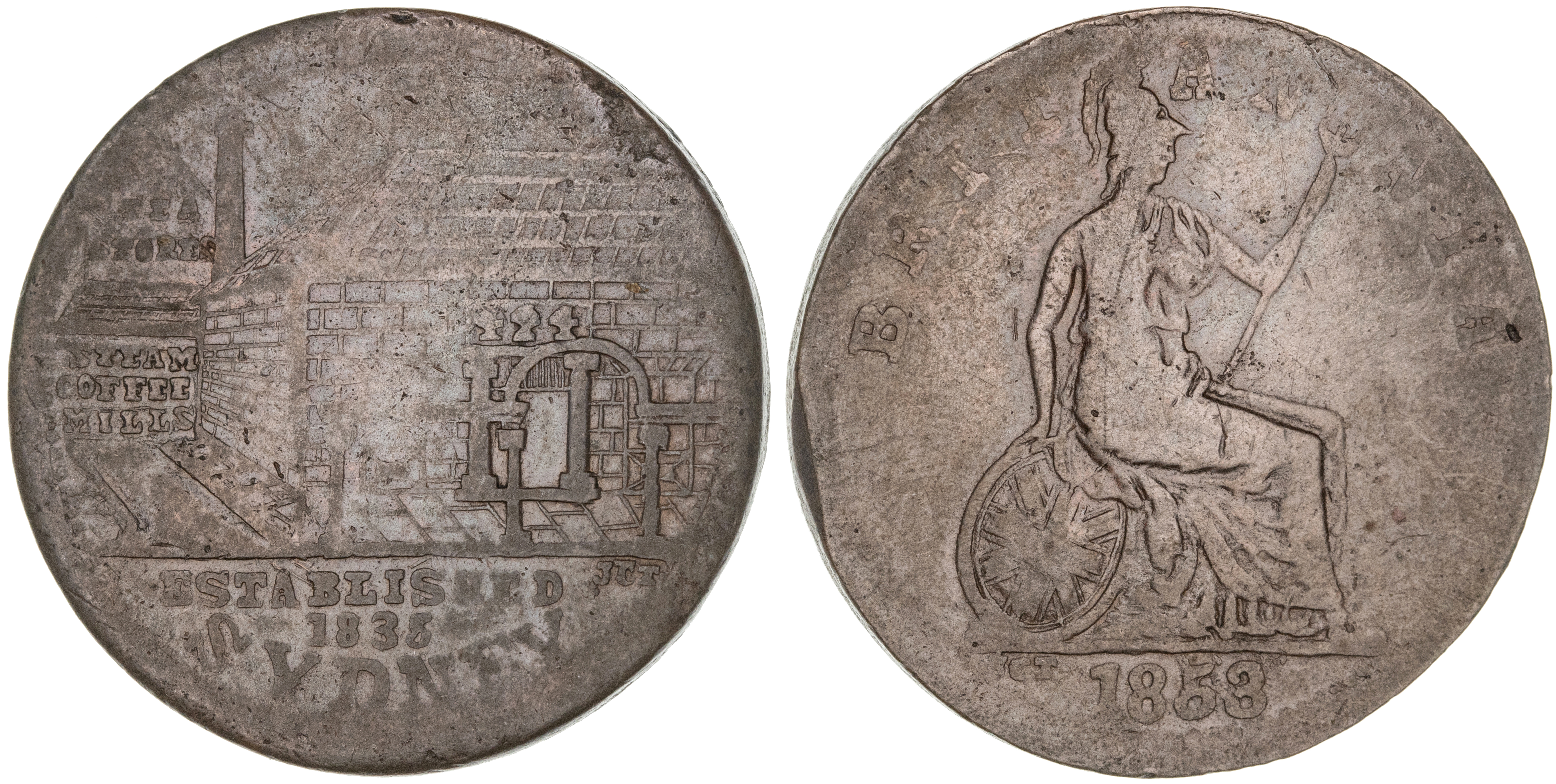 Sydney, New South Wales, Peek & Campbell, Penny, 1853, gFine