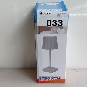HOME QUIP USB/BATTERY OPERATED RETRO STYLE BEDSIDE LAMP