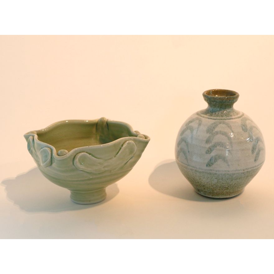 Mirek Smisek - A shaped footed bowl and a vase