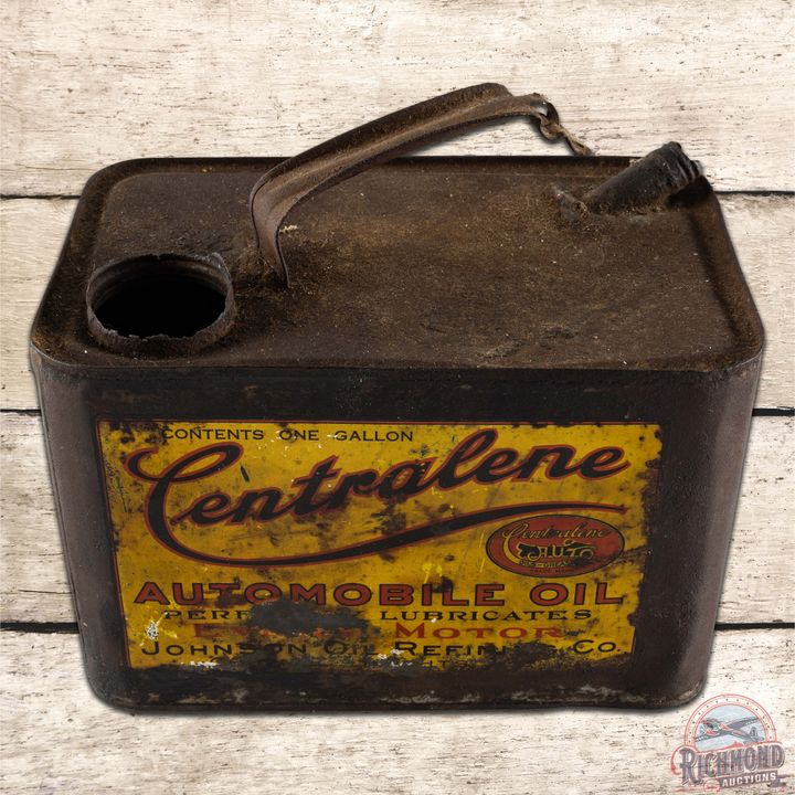 Johnson Refining Co Centralene Automobile Oil 1 Gallon Metal Can