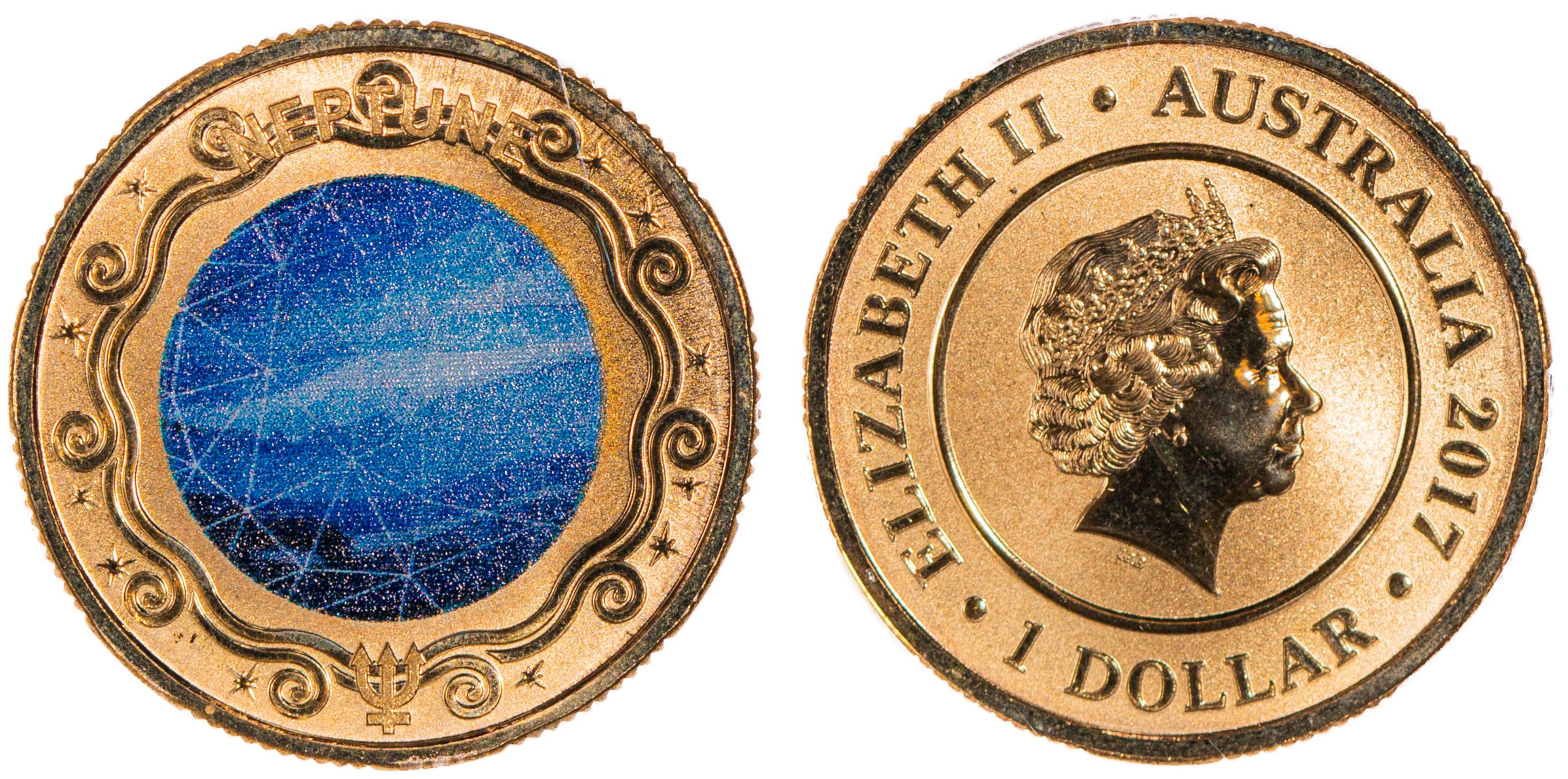 Elizabeth II, Planetary Coins - Neptune, One Dollar, 2017, PCGS MS 69