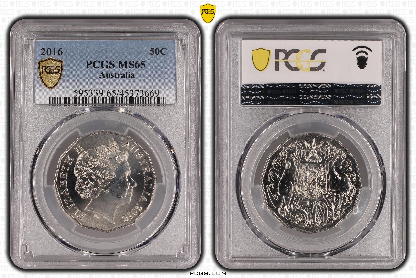 Elizabeth II, Fifty Cent, 2016, PCGS MS65