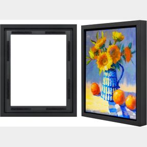 AMERICANFLAT 11X14 CANVAS FLOATING FRAME WITH ADHESIVE STRIPS INCLUDED - VERTICAL AND HORIZONTAL FLOATING FRAME FOR ARTWORK - CANV