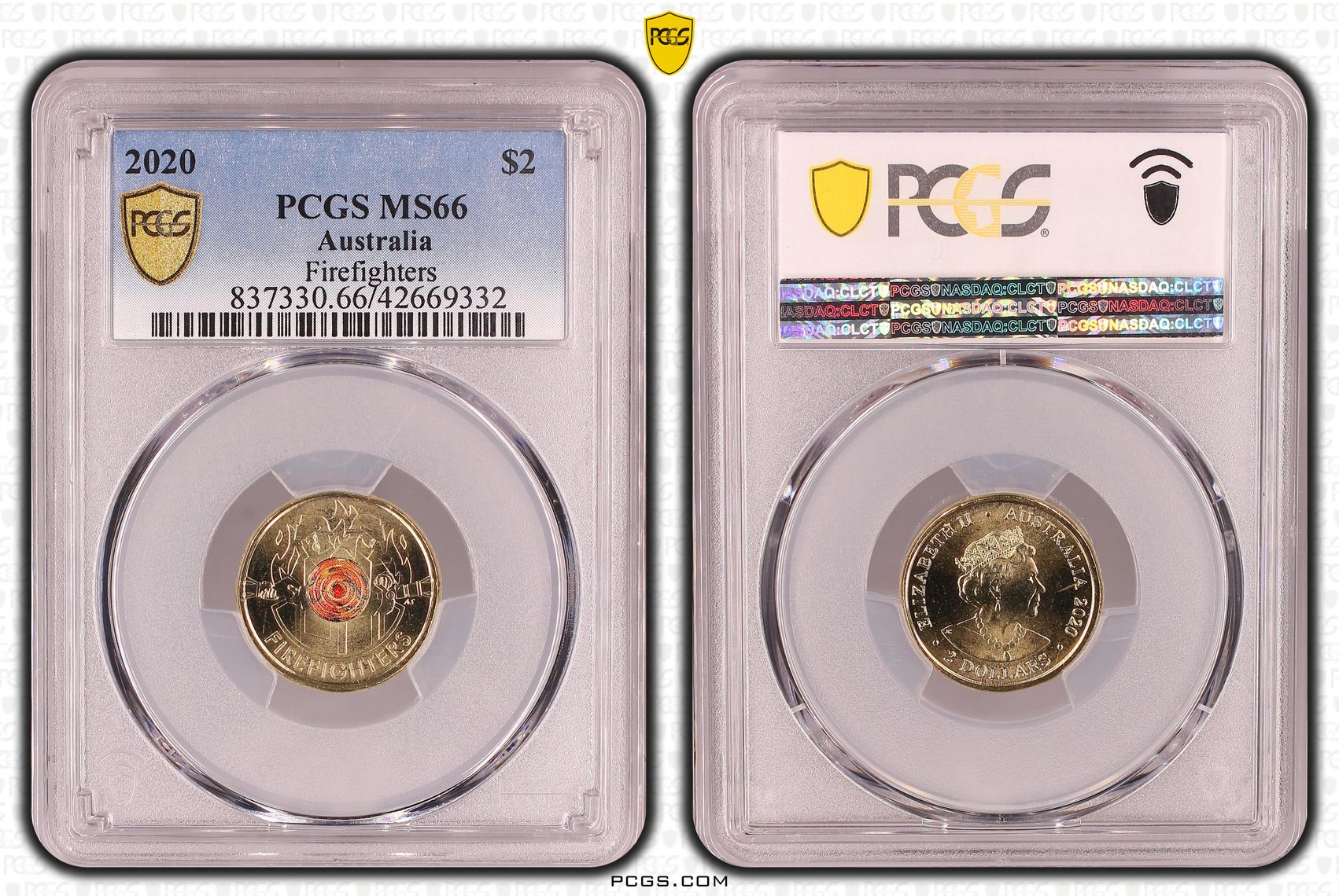 Firefighters, Two Dollar, 2020, PCGS MS66