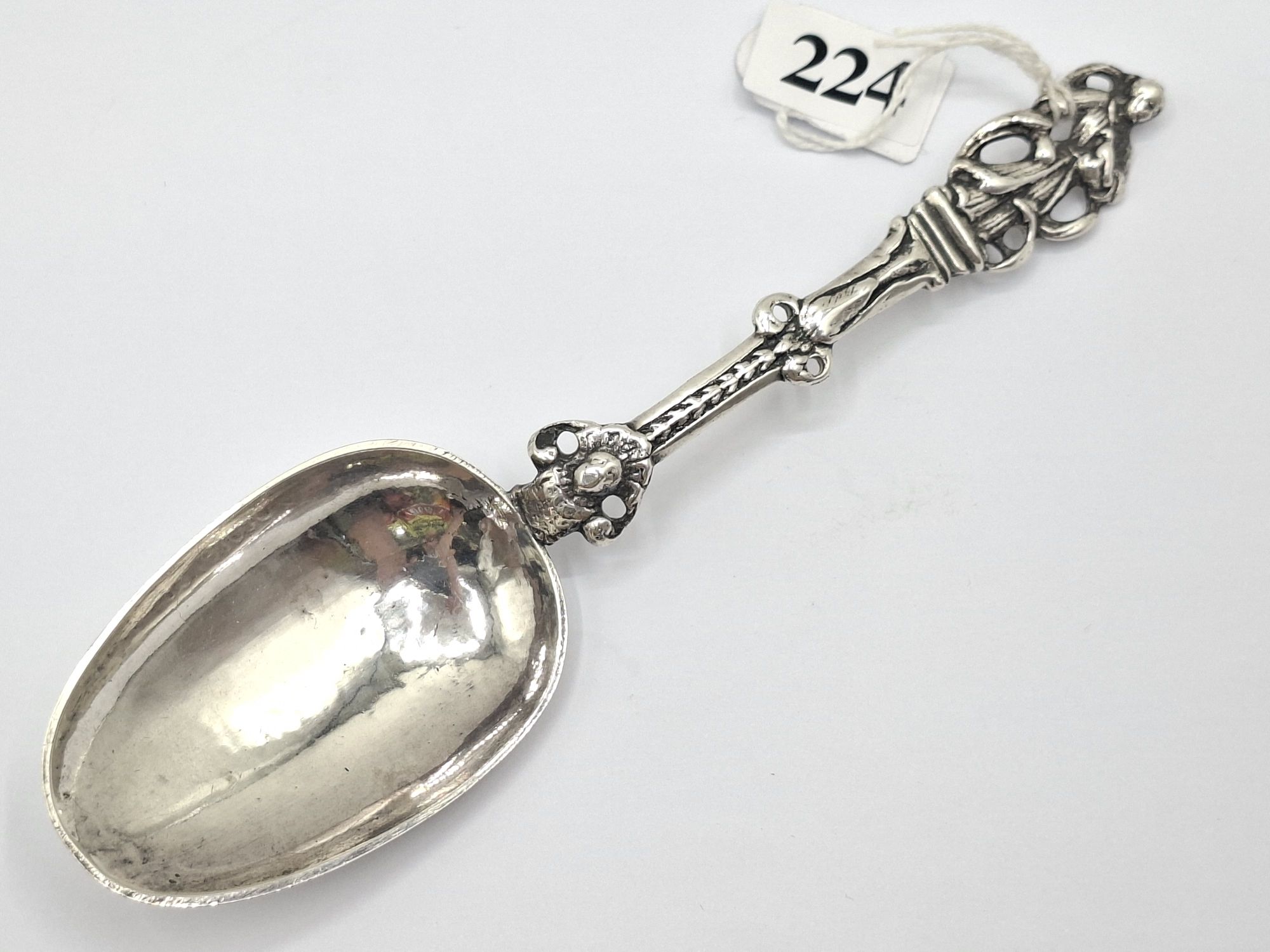 224 · GEORGIAN SILVER FIGURAL SPOON