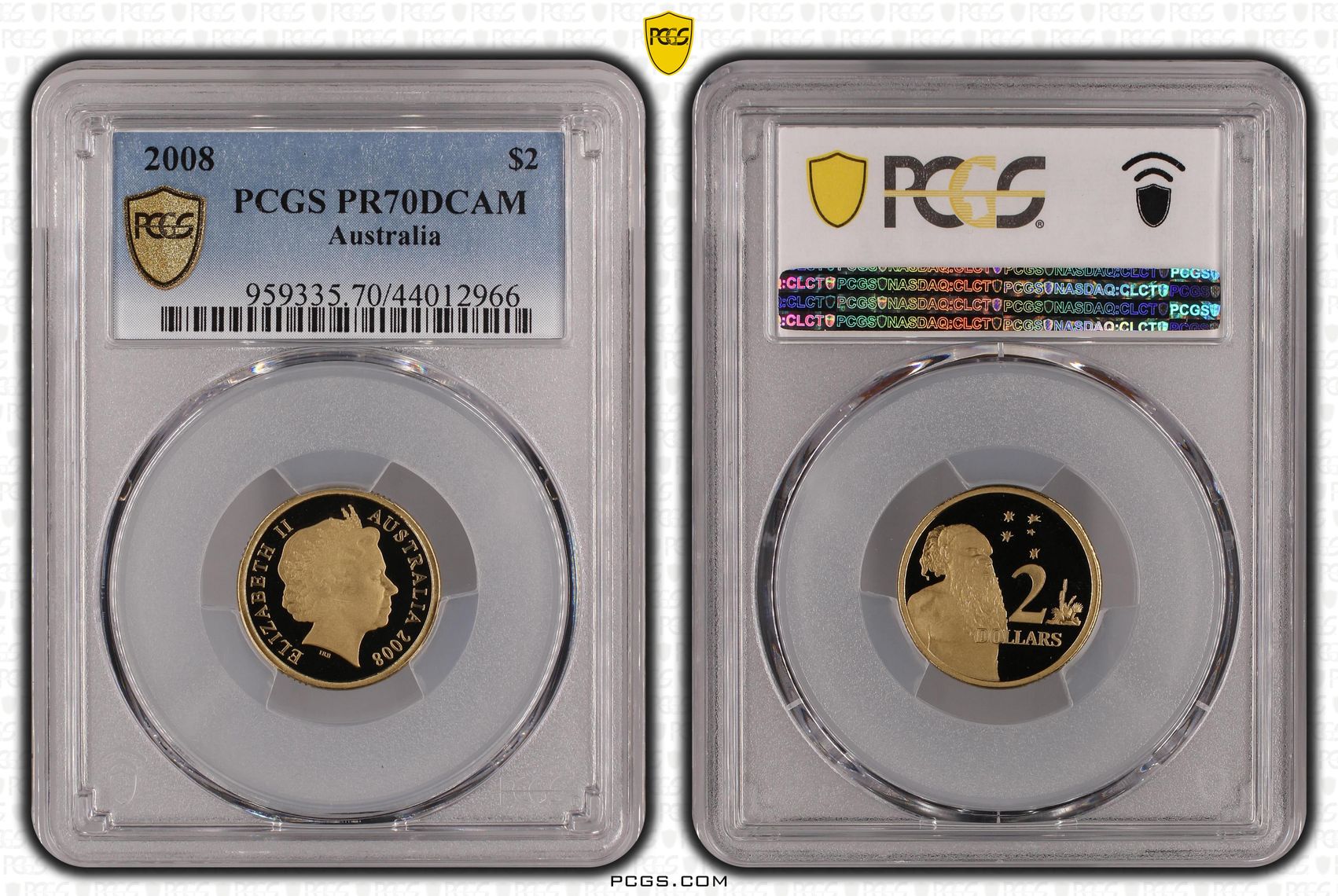 2008 Australia Two Dollar, $2 PCGS - PR70DCAM POP 9/0 -966