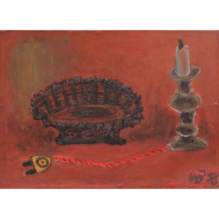 Henryk Hayden | Martwa natura z koszykiem i lampką, 1965 r.