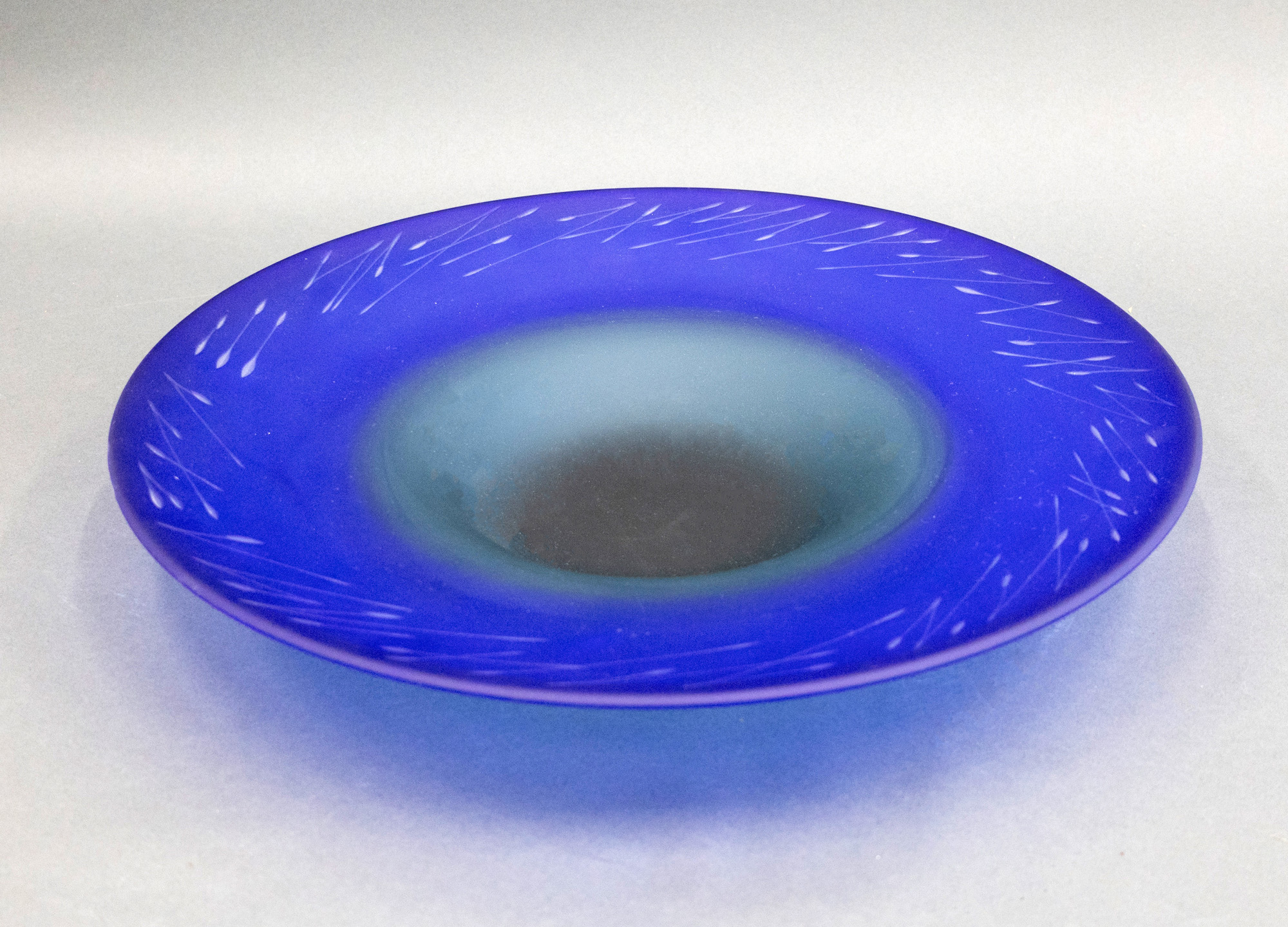 Garry Nash - Cobalt blue and jade plate — sold at auction in New Zealand for $350