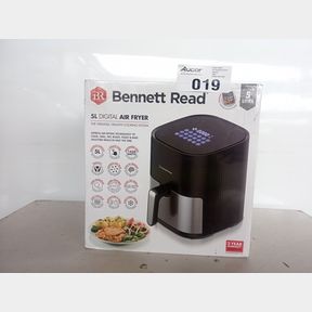 BENNETT READ 5L DIGITAL AIR FRYER - STAINLESS STEEL - BLACK / SILVER