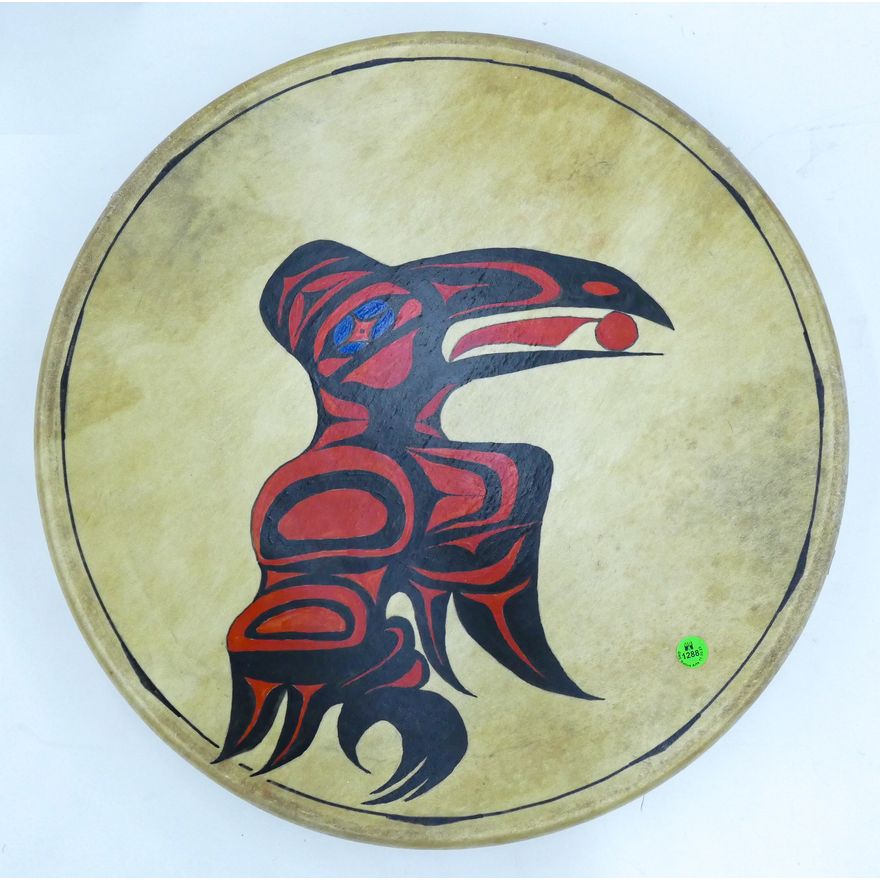 Riley Casimir ''Shooweeka'' Painted Raven Drum 20''