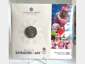 2 x SEALED 50 PENCE COINS (SNOWMAN & OLYMPIC GAMES)